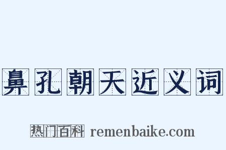 鼻孔朝天近义词是什么意思的图片